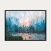 Impressionist Landscape Canvas Art — 50 x 70 cm — Black Frame