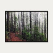 The Forest Trees Canvas Art — 50 x 70 cm — Black Frame