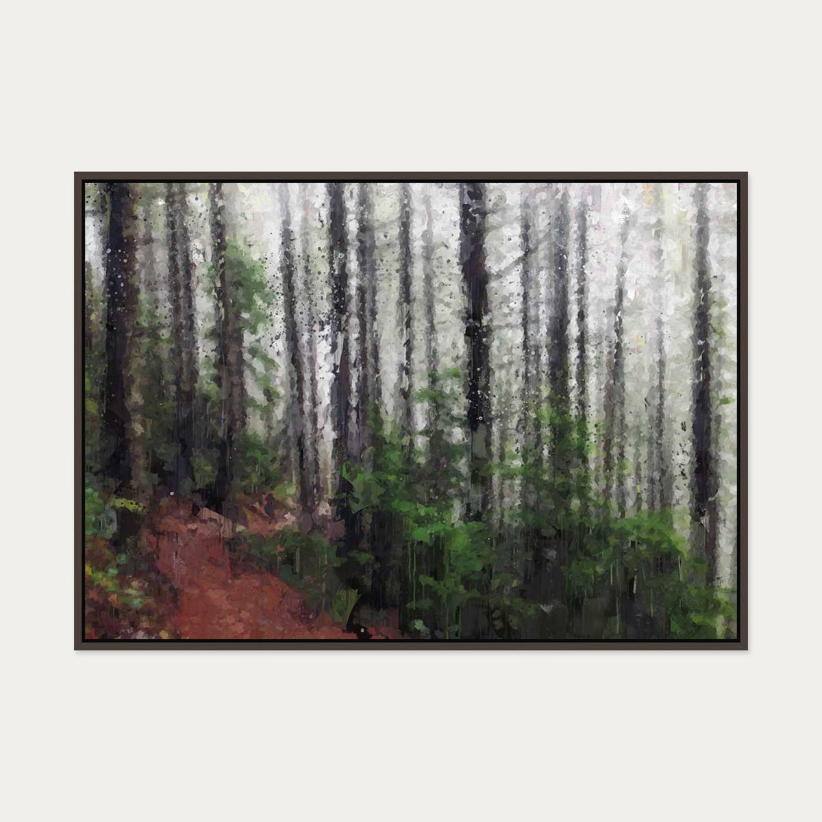 The Forest Trees Canvas Art — 70 x 100 cm — Brown Frame