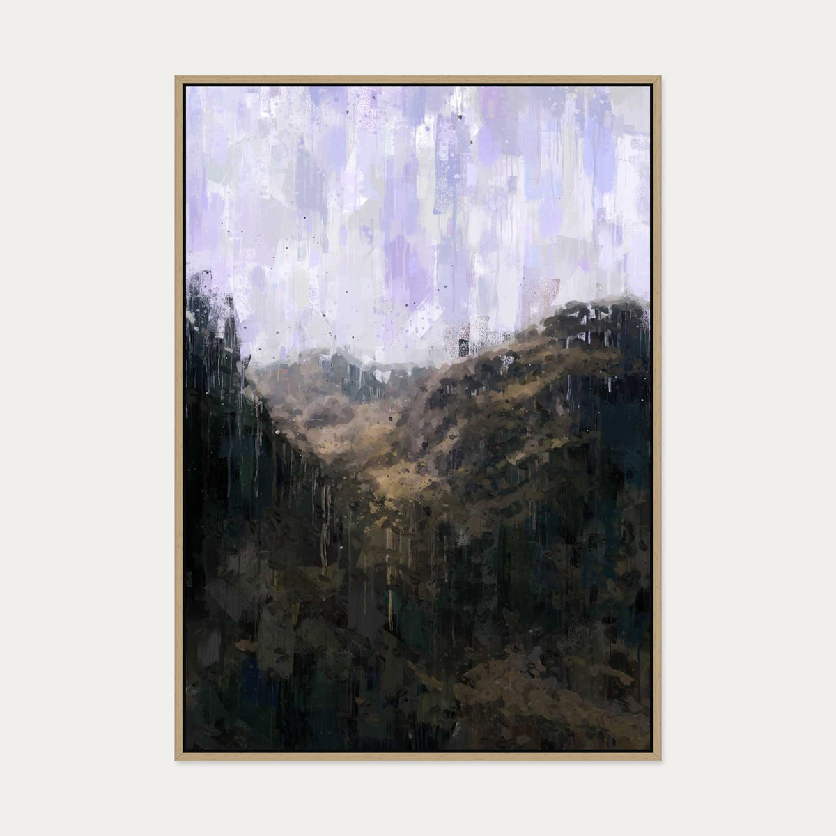 Nature Valley Canvas Art — 70 x 100 cm — Oak Frame