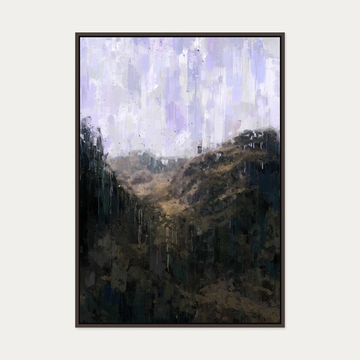 Nature Valley Canvas Art — 70 x 100 cm — Brown Frame