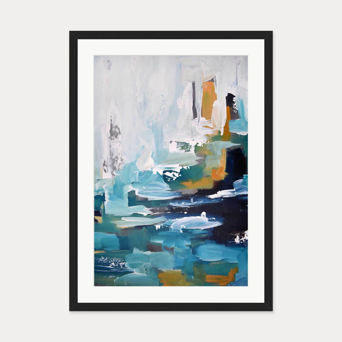 Abstract 406 Art Print — 50 x 70 cm — Black Frame