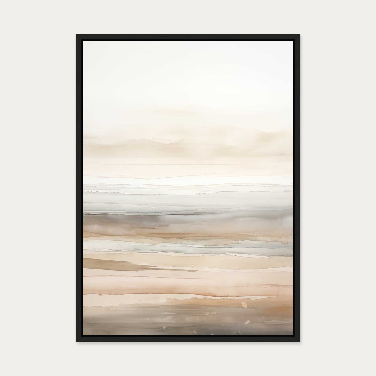 Layered Calm Canvas Art — 50 x 70 cm — Black Frame