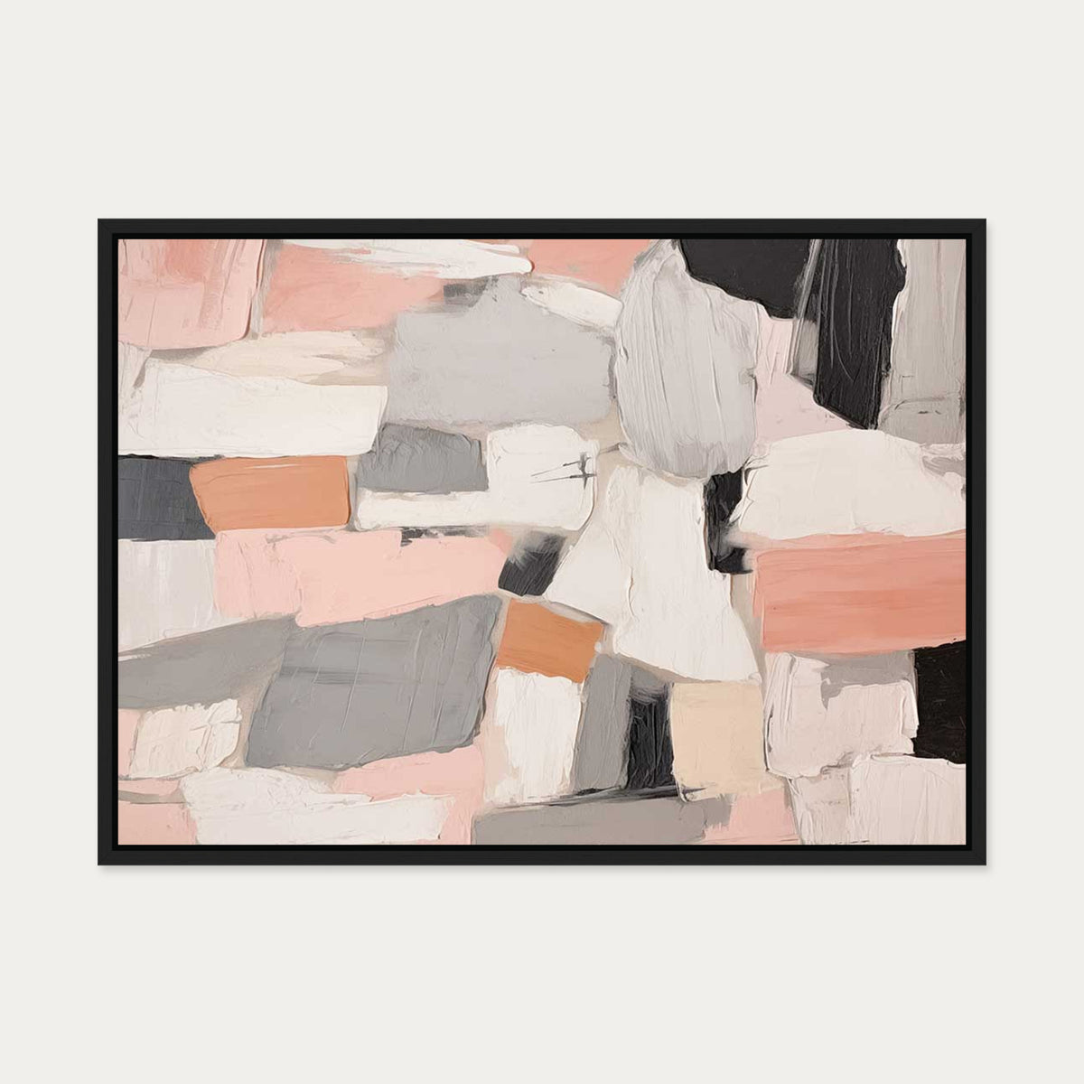 Rhythms of Colour Canvas Art — 50 x 70 cm — Black Frame