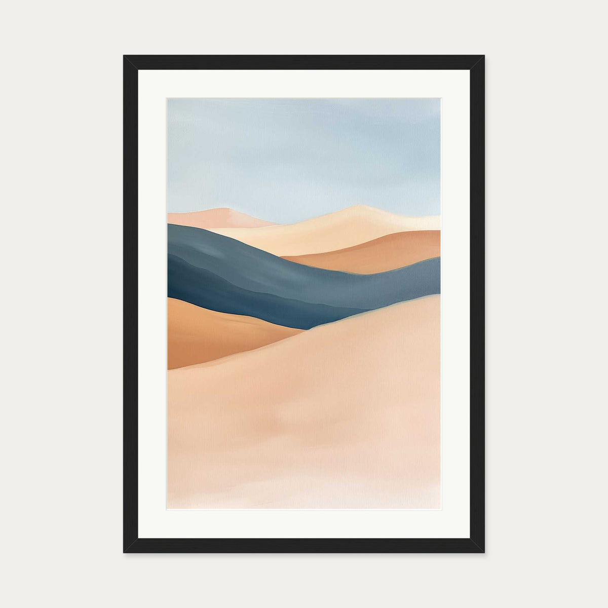 Sand Dunes Wall Art — 50 x 70 cm — Black Frame