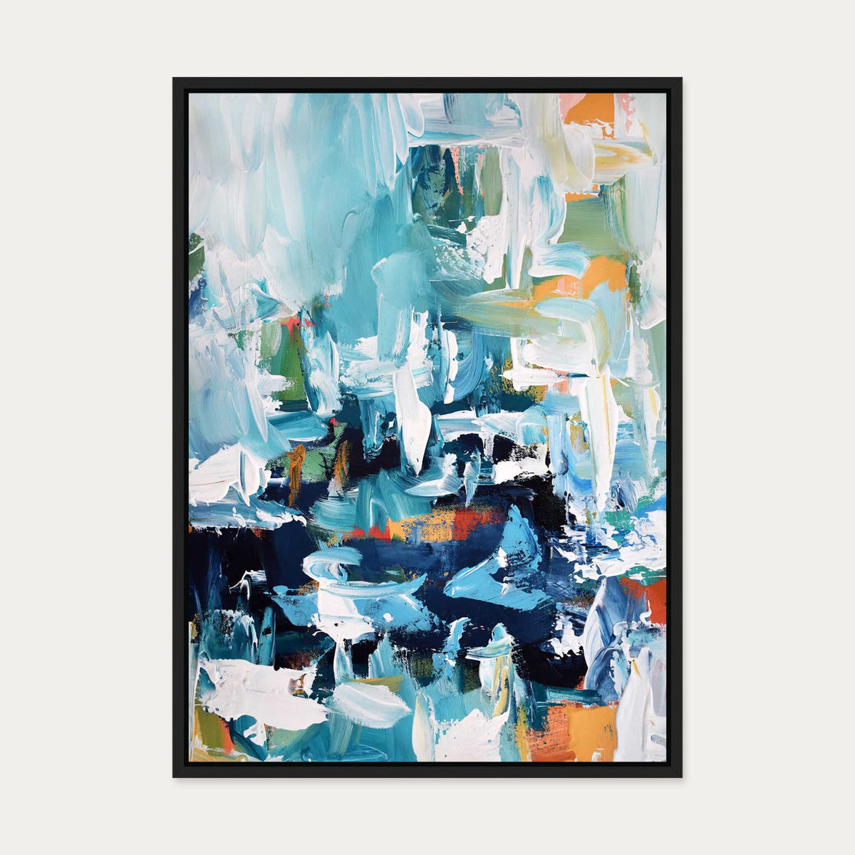 Abstract 152 Canvas Art — 50 x 70 cm — Black Frame