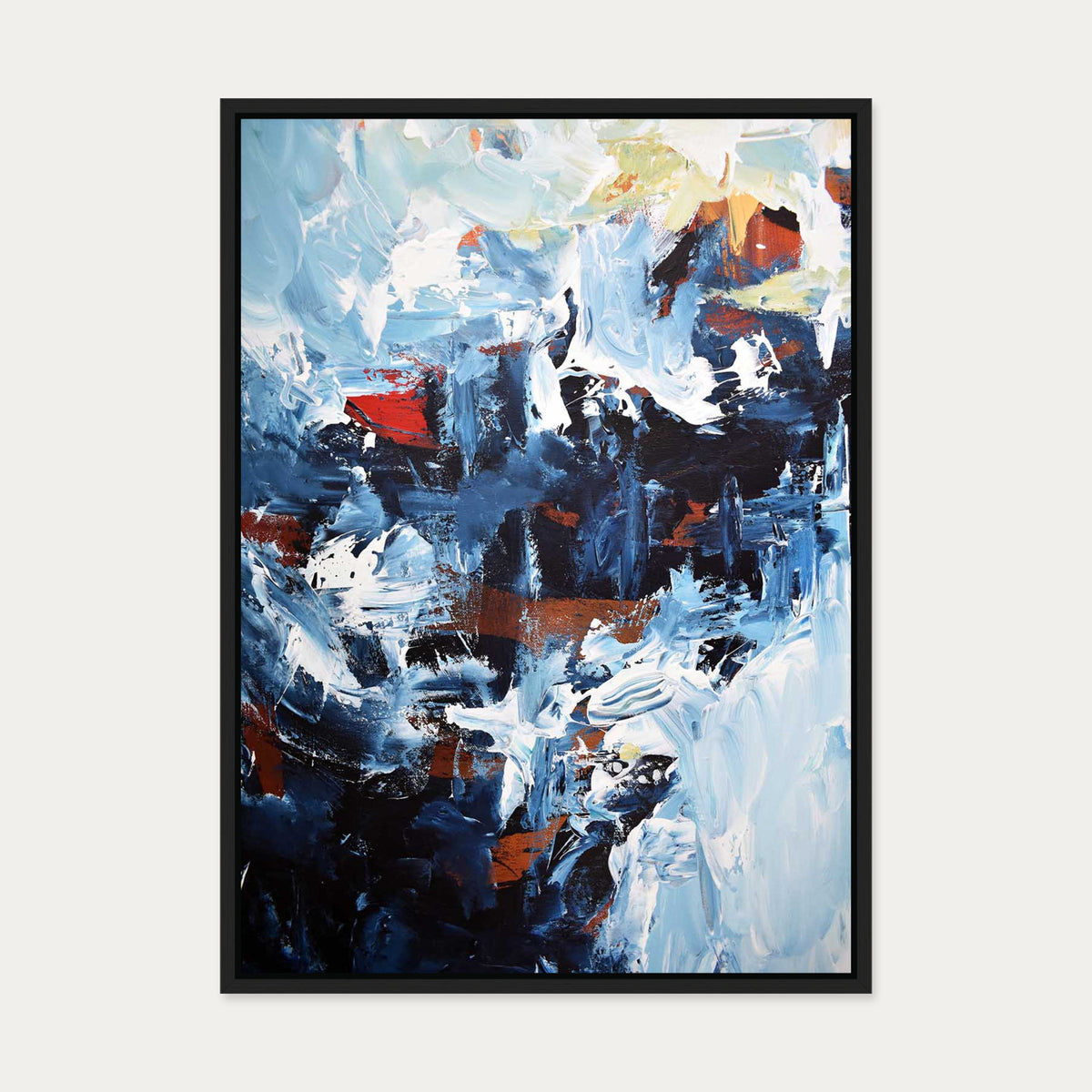 Abstract 162 Canvas Art — 50 x 70 cm — Black Frame