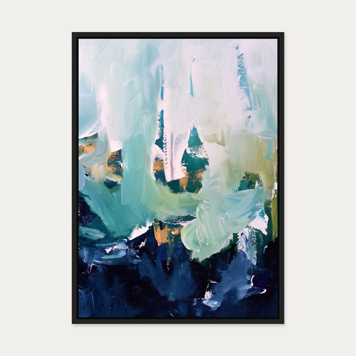 Abstract 175 Canvas Art — 50 x 70 cm — Black Frame