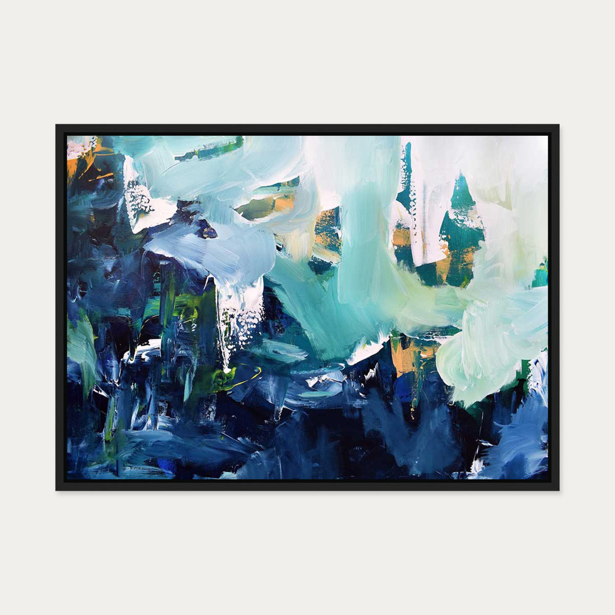 Abstract 176 Canvas Art — 50 x 70 cm — Black Frame