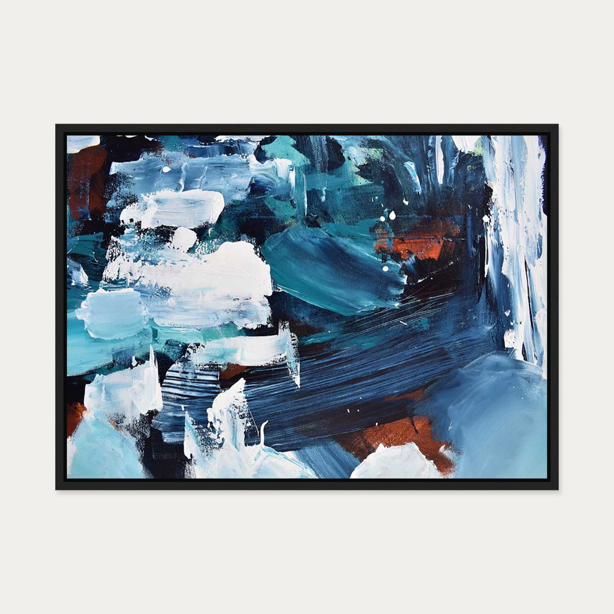 Abstract 189 Canvas Art — 50 x 70 cm — Black Frame