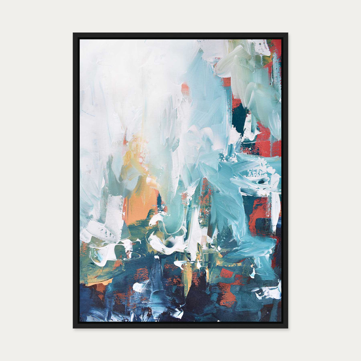 Abstract 209 Canvas Art — 50 x 70 cm — Black Frame