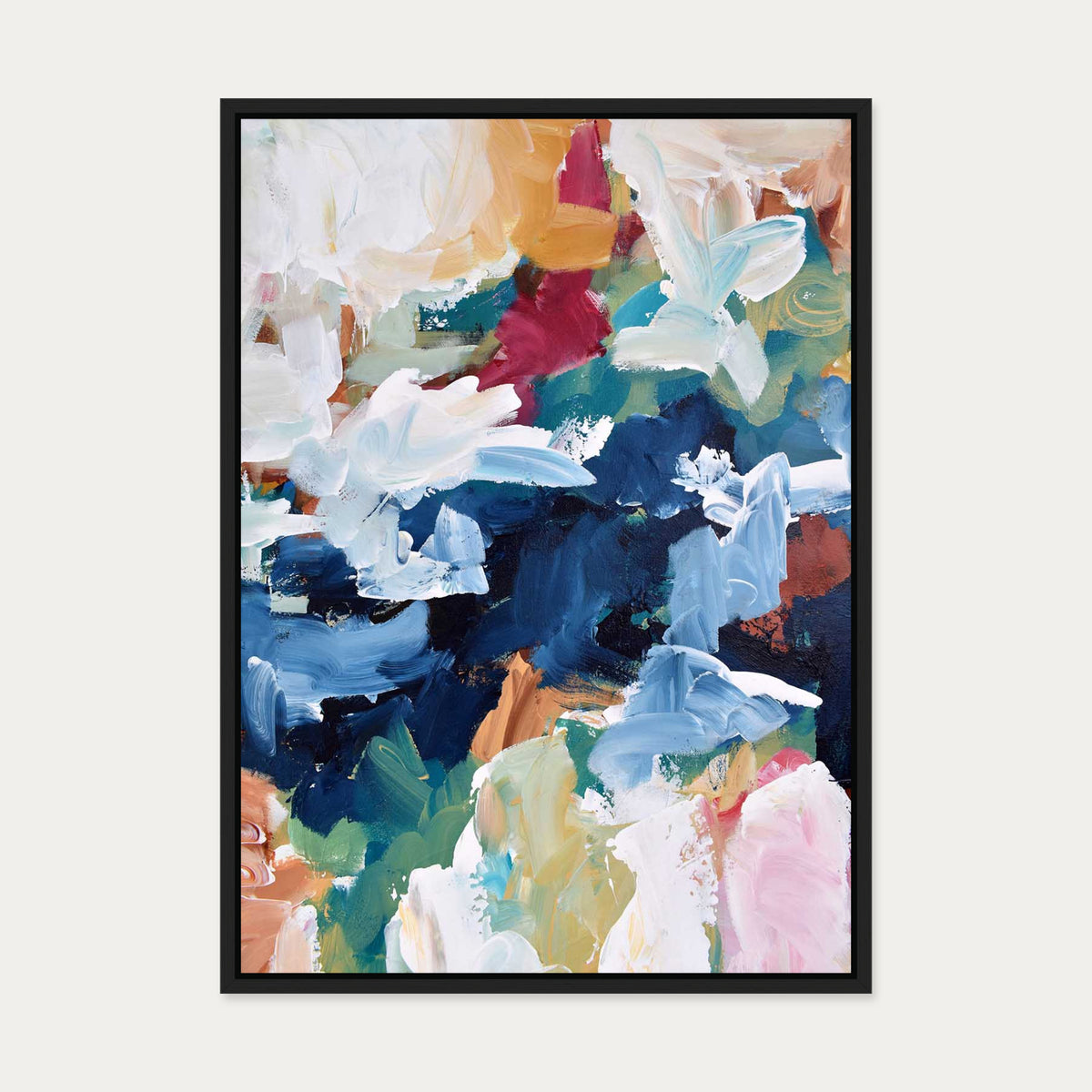 Abstract 311 Canvas Art — 50 x 70 cm — Black Frame