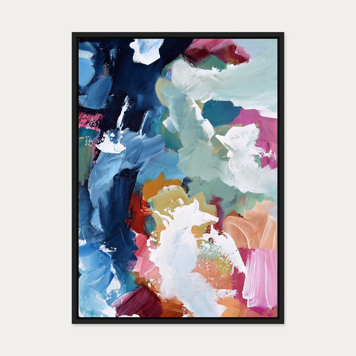 Abstract 320 Canvas Art — 50 x 70 cm — Black Frame