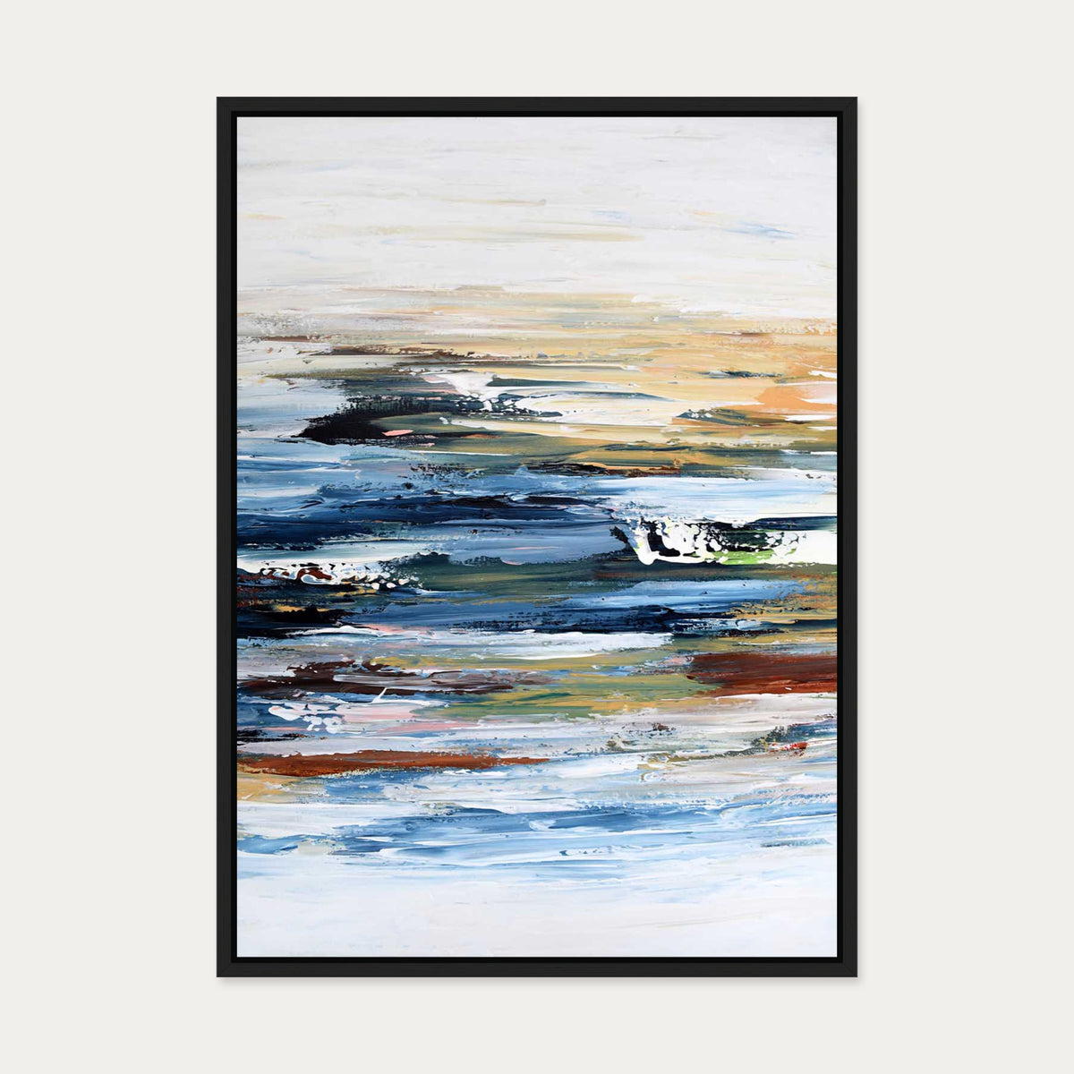 Abstract 336 Canvas Art — 50 x 70 cm — Black Frame