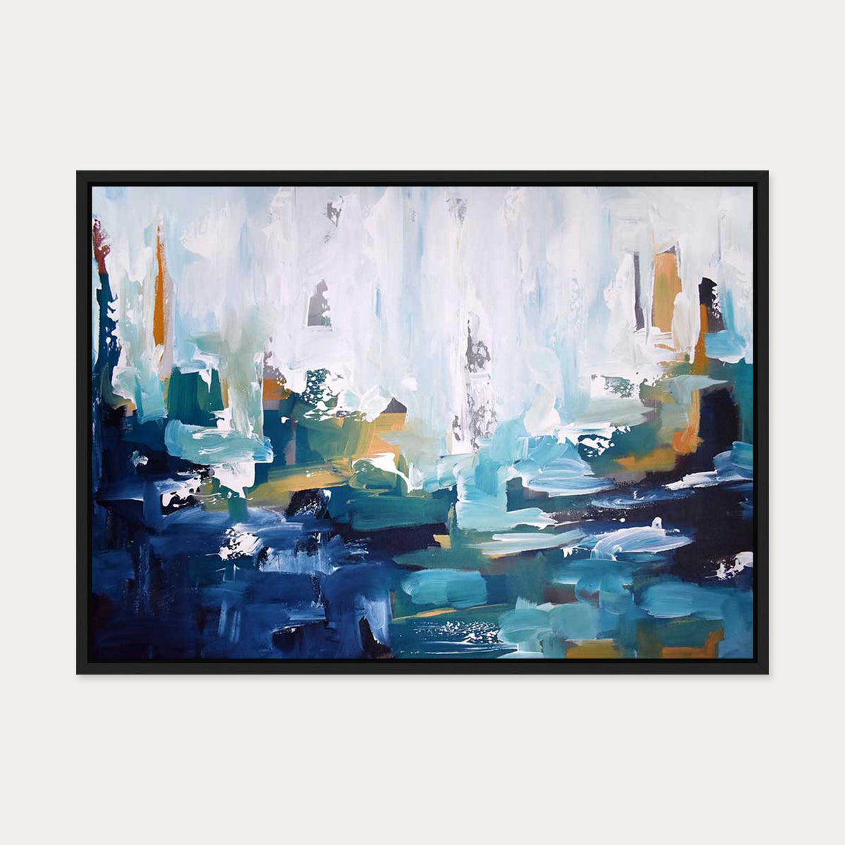 Abstract 403 Canvas Art — 50 x 70 cm — Black Frame