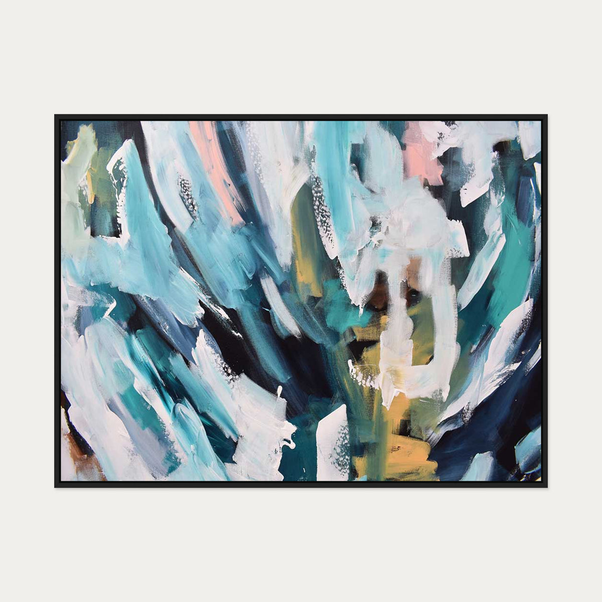 Abstract 170 Canvas Art — 90 x 120 cm — Black Frame