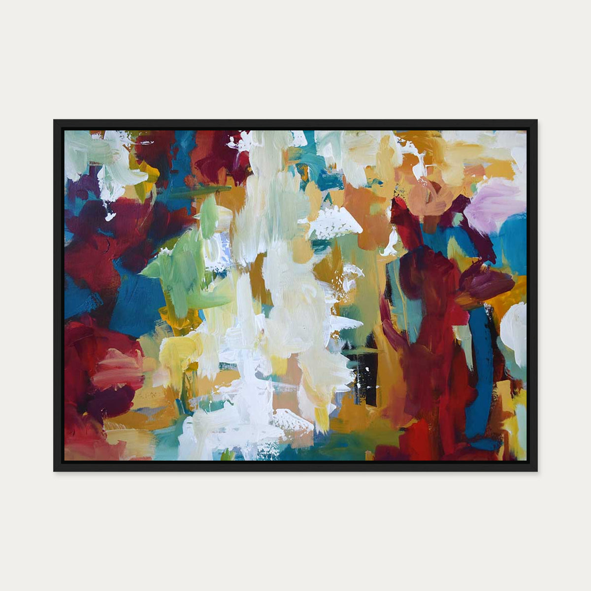 Abstract 419 Canvas Art — 50 x 70 cm — Black Frame