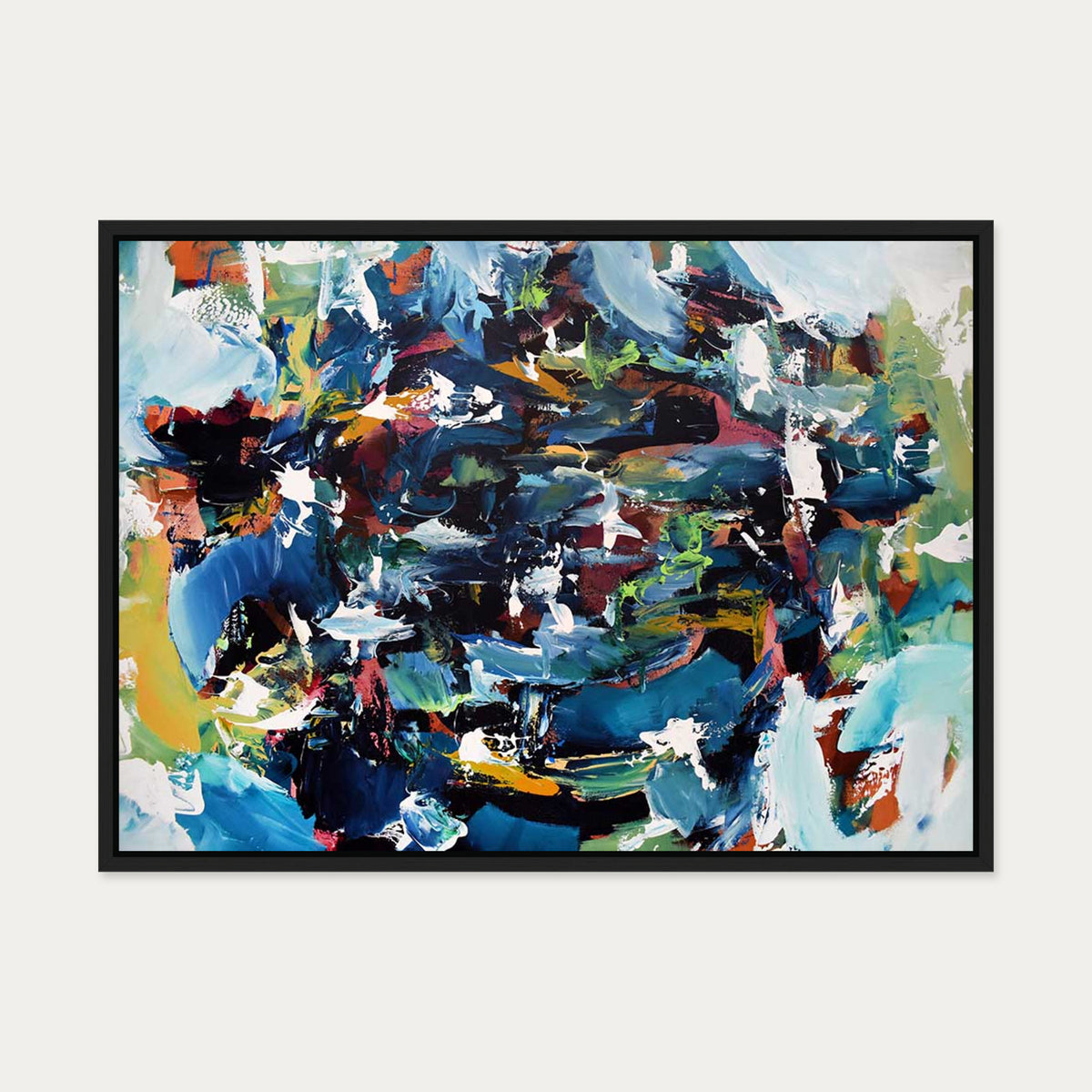 Abstract 431 Canvas Art — 50 x 70 cm — Black Frame