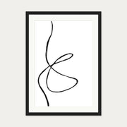 Modern Line Drawing Art Print — 50 x 70 cm — Black Frame