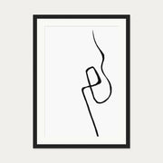 Modern Line Drawing 2 Art Print — 50 x 70 cm — Black Frame