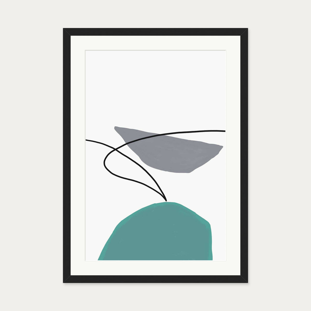 Abstract Design 2 Art Print — 50 x 70 cm — Black Frame