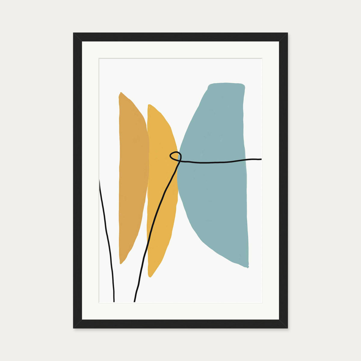 Abstract Design 3 Art Print — 50 x 70 cm — Black Frame