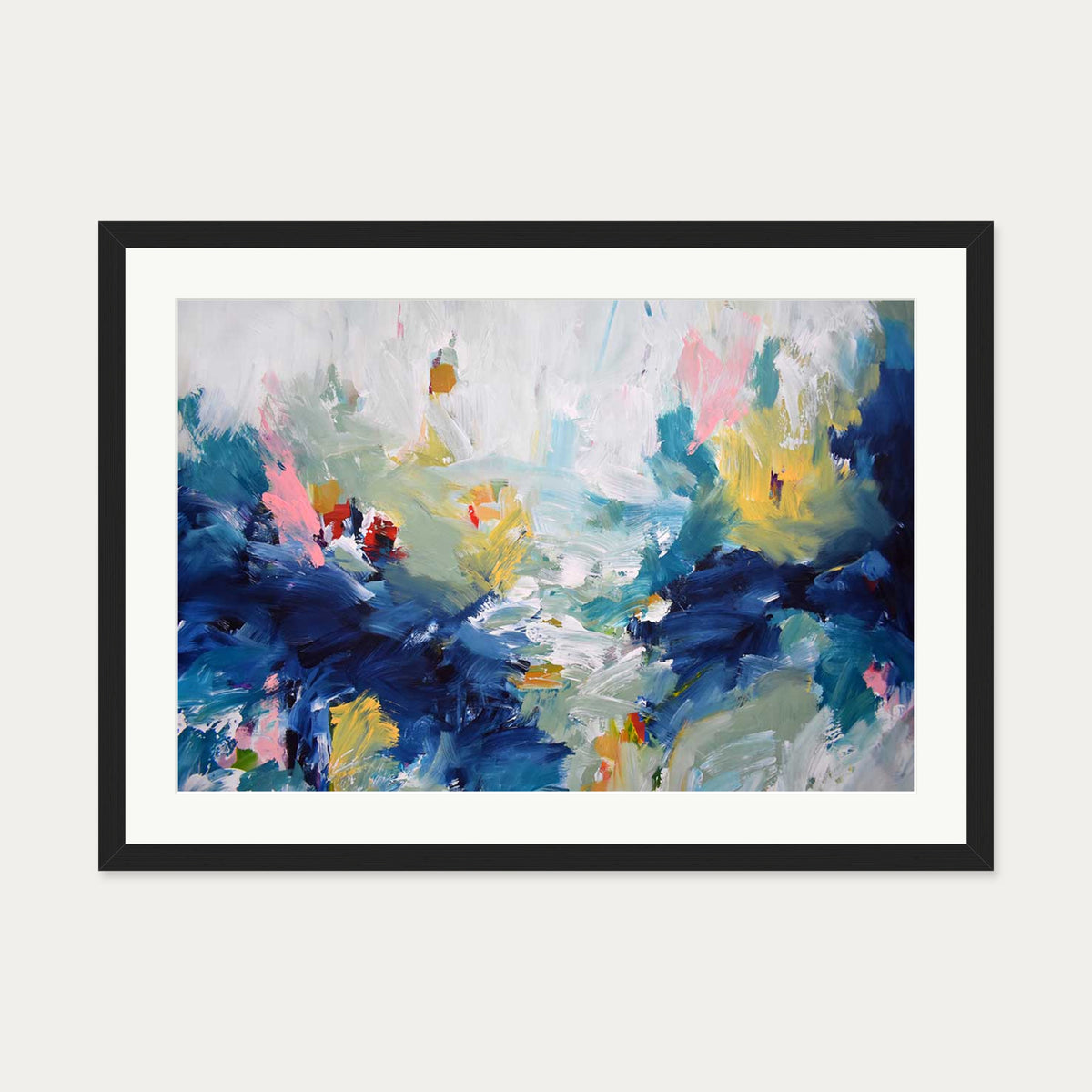 Abstract 437 Art Print — 50 x 70 cm — Black Frame