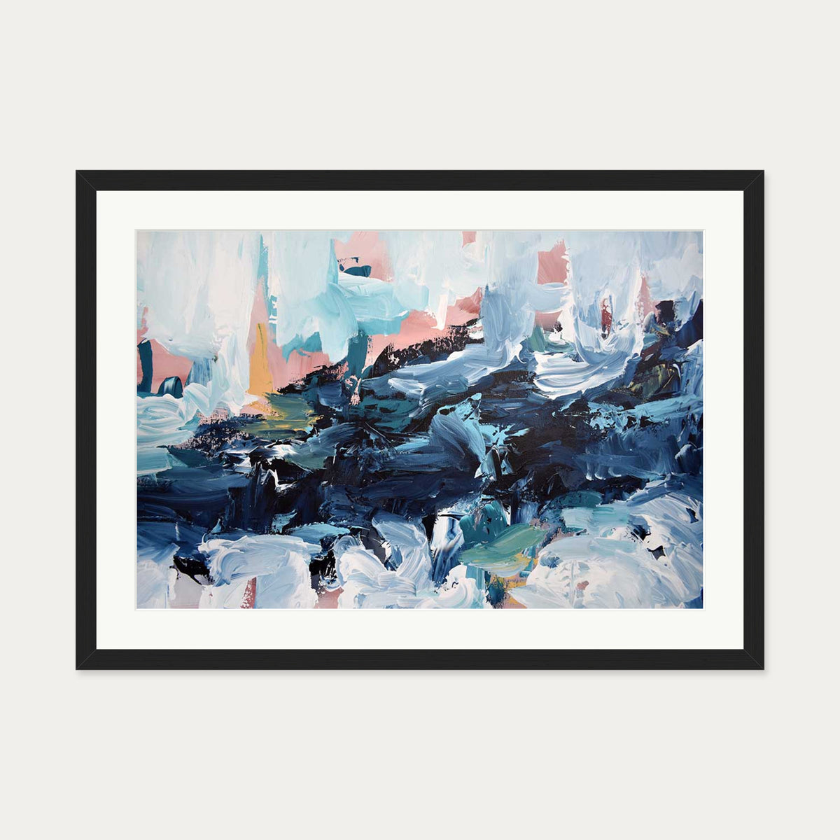 Abstract 442 Art Print — 50 x 70 cm — Black Frame