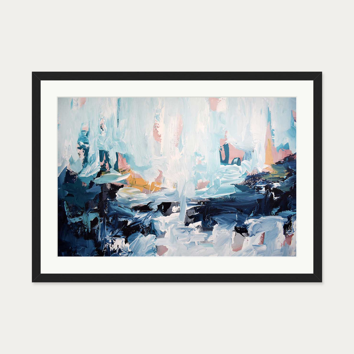Abstract 443 Art Print — 50 x 70 cm — Black Frame