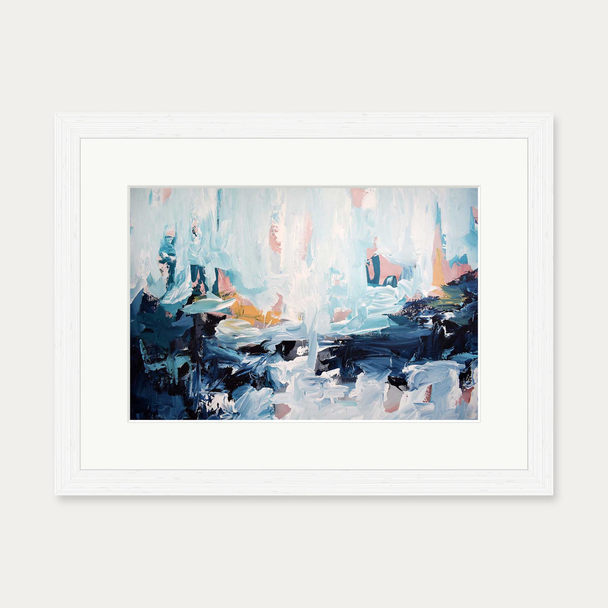Abstract 443 Art Print — 30 x 40 cm — White Frame