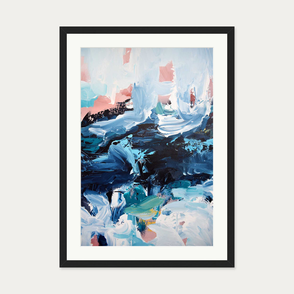 Abstract 444 Art Print — 50 x 70 cm — Black Frame