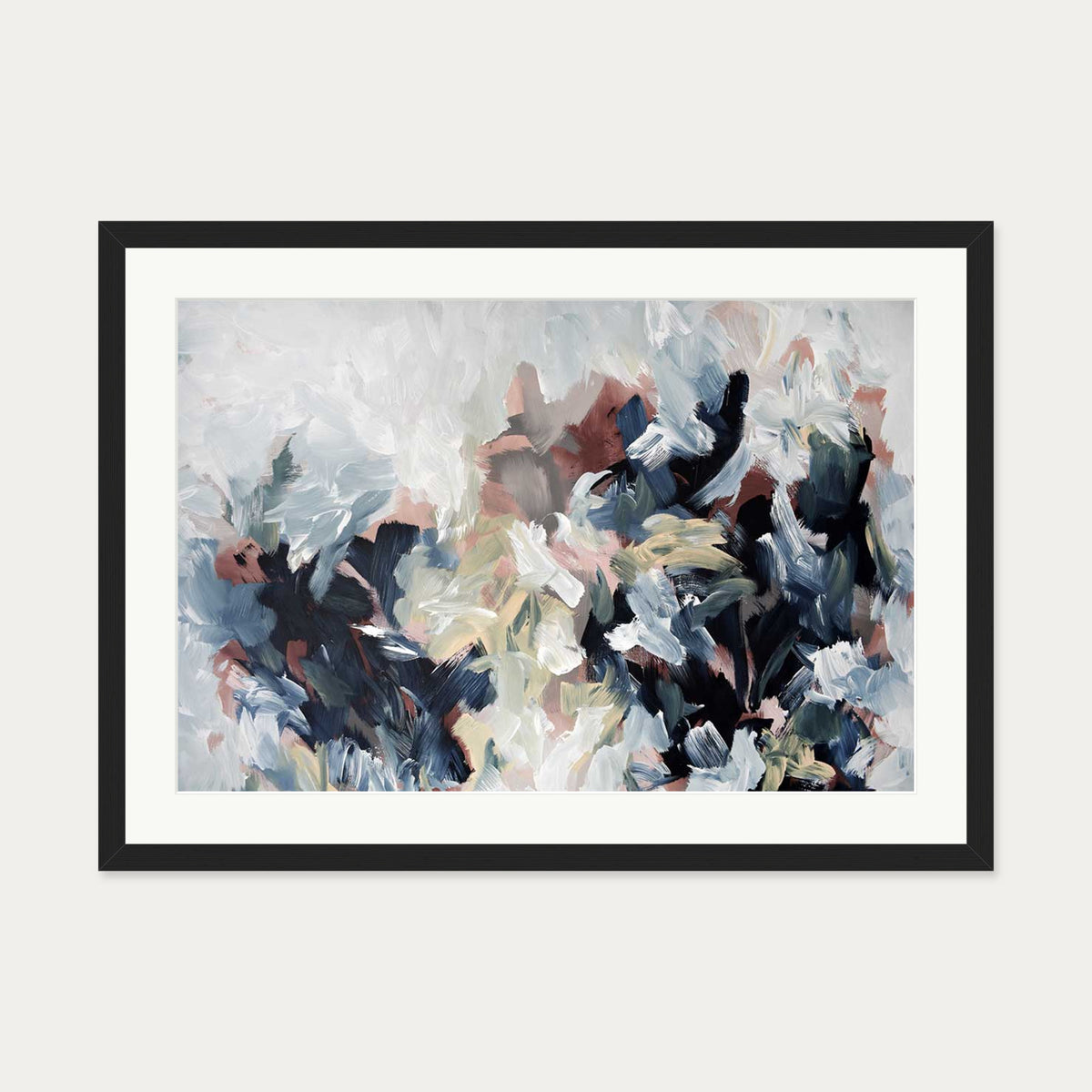Abstract 449 Art Print — 50 x 70 cm — Black Frame
