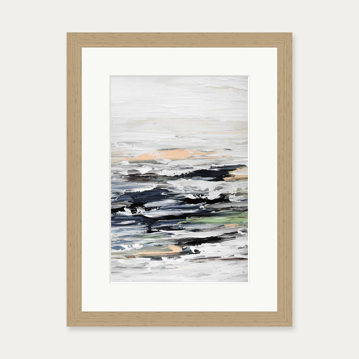 Abstract 458 Art Print — 30 x 40 cm — Oak Frame