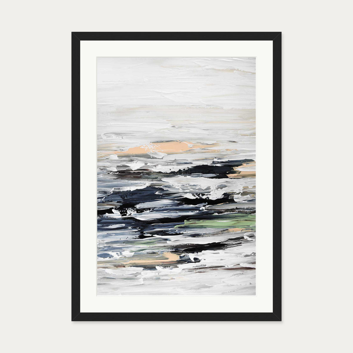 Abstract 458 Art Print — 50 x 70 cm — Black Frame