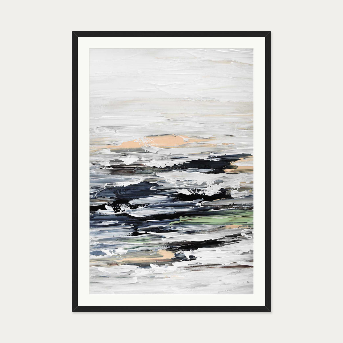 Abstract 458 Art Print — 70 x 100 cm — Black Frame