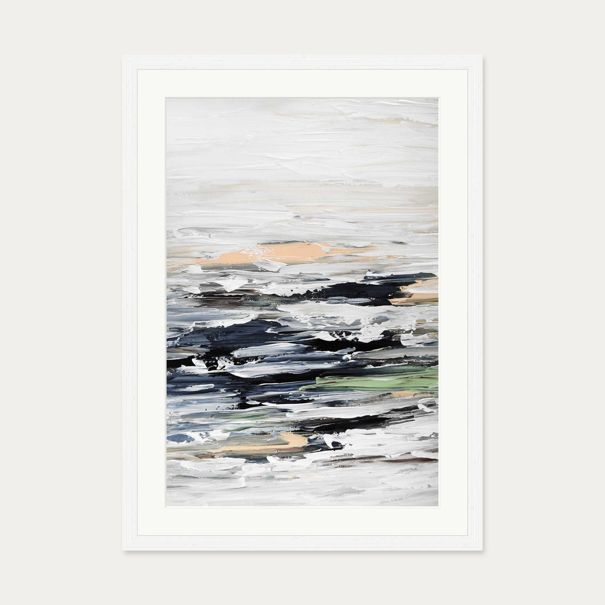 Abstract 458 Art Print — 50 x 70 cm — White Frame