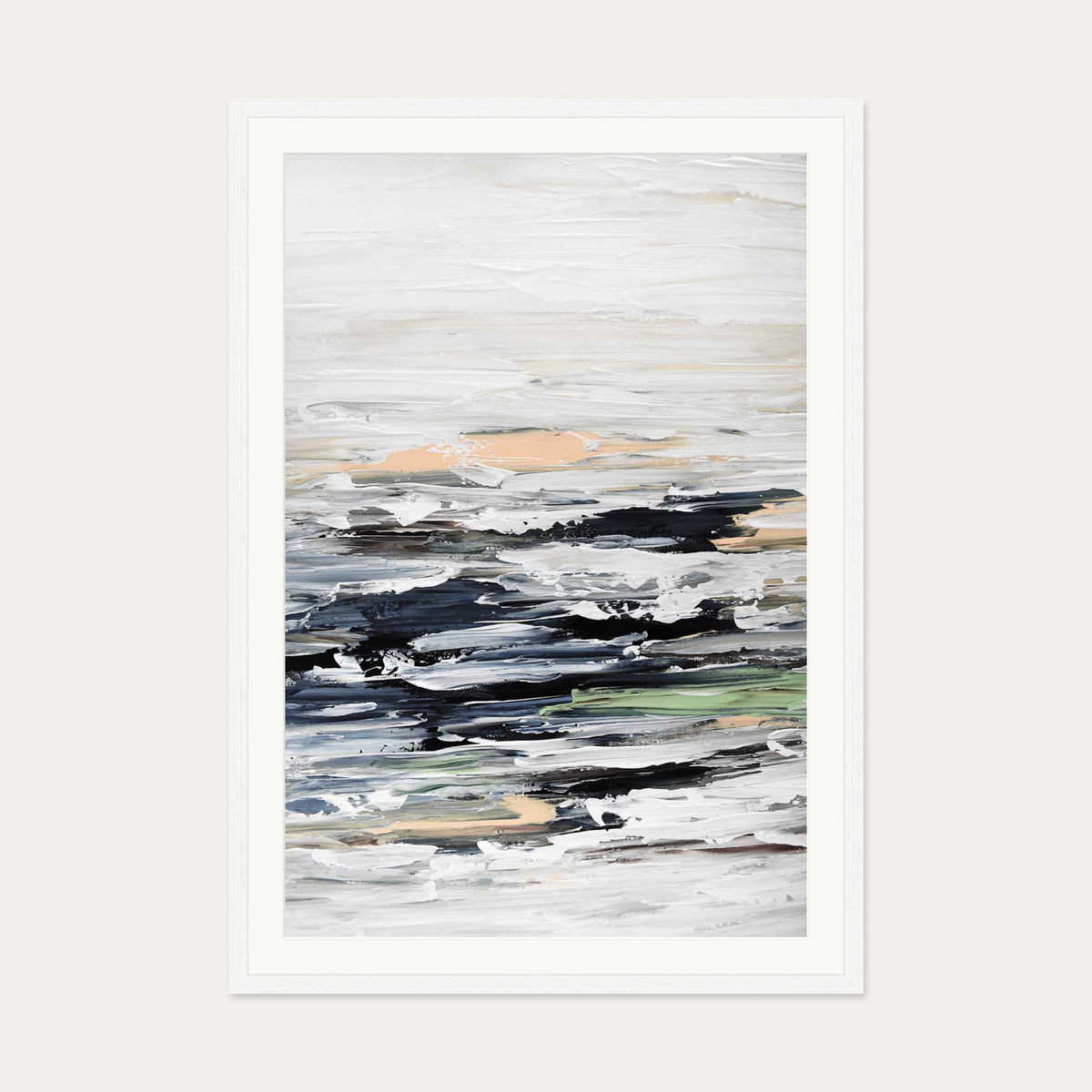 Abstract 458 Art Print — 70 x 100 cm — White Frame