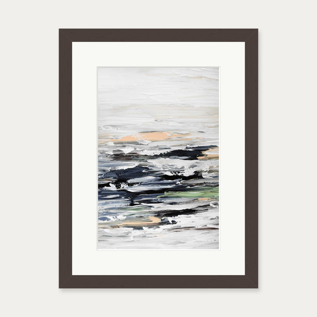 Abstract 458 Art Print — 30 x 40 cm — Brown Frame