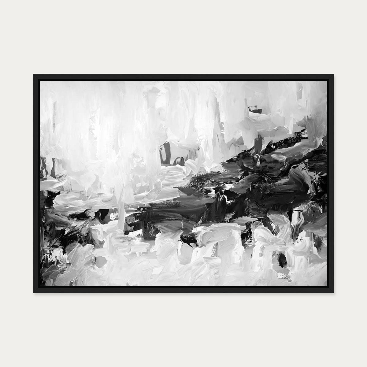 Abstract 441 Canvas Art — 50 x 70 cm — Black Frame