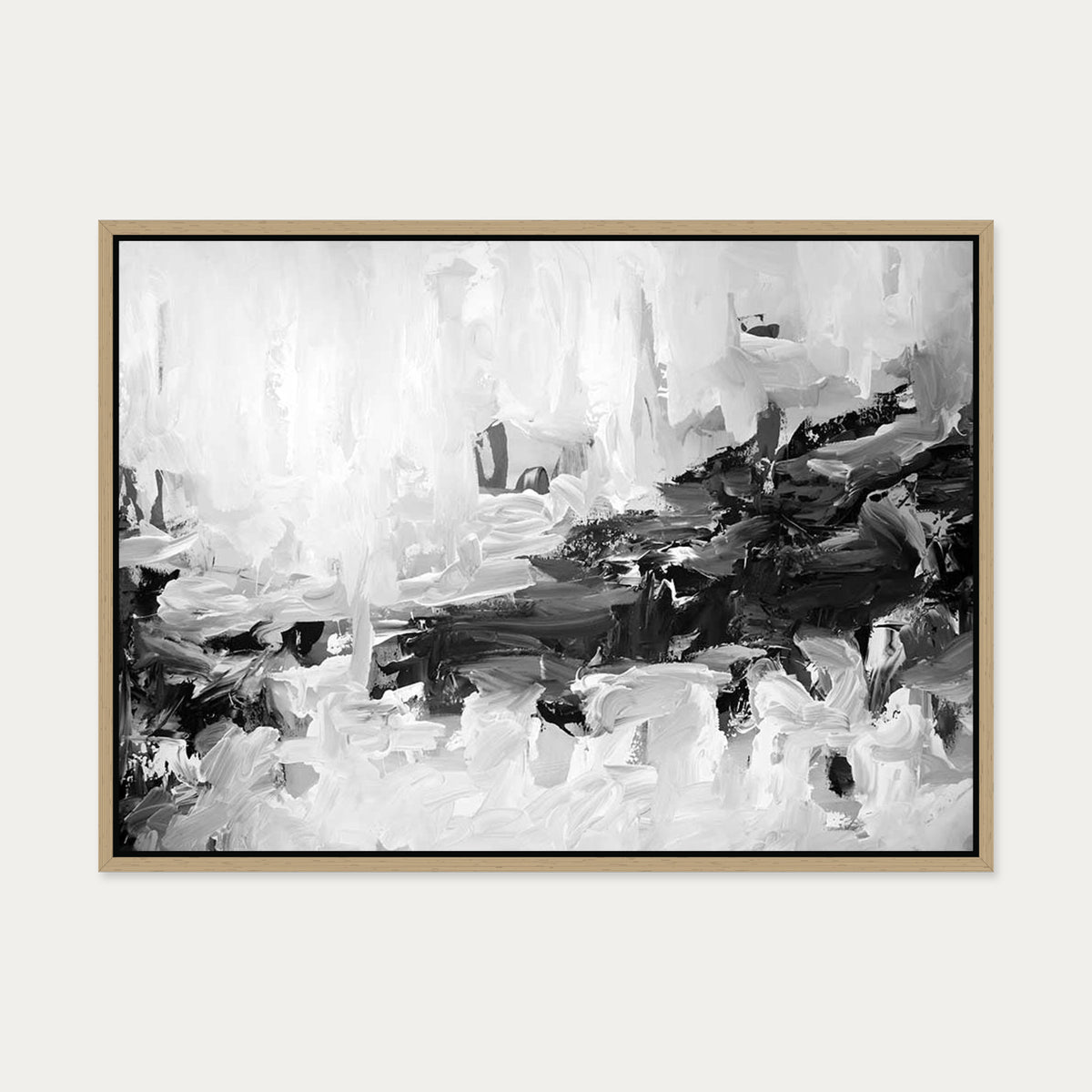 Abstract 441 Canvas Art — 50 x 70 cm — Oak Frame