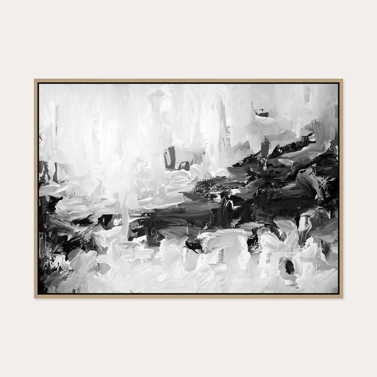 Abstract 441 Canvas Art — 70 x 100 cm — Oak Frame