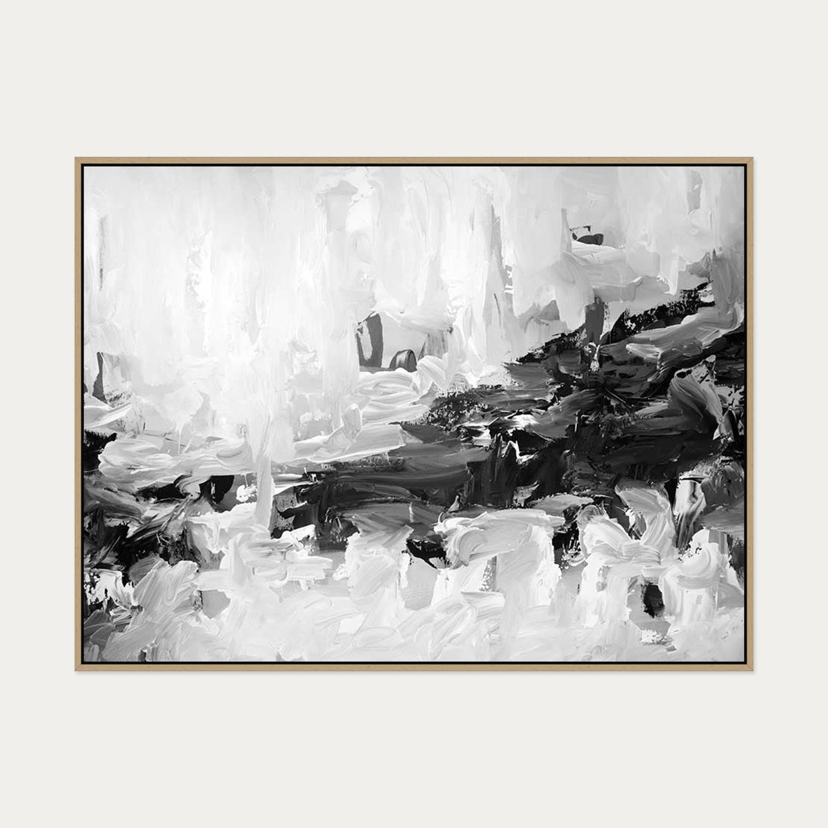 Abstract 441 Canvas Art — 90 x 120 cm — Oak Frame