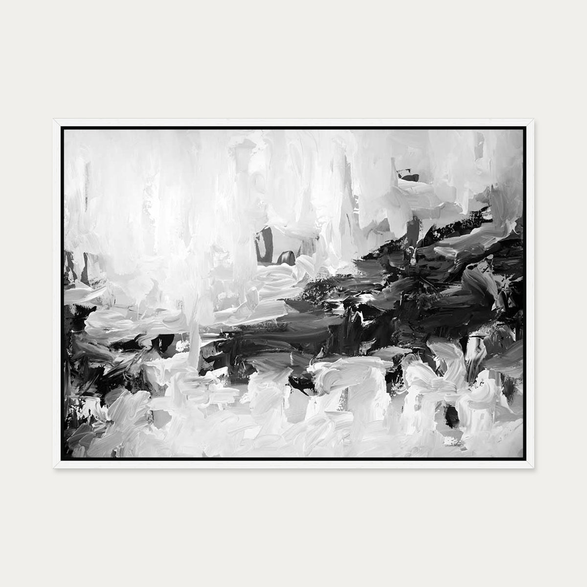 Abstract 441 Canvas Art — 50 x 70 cm — White Frame