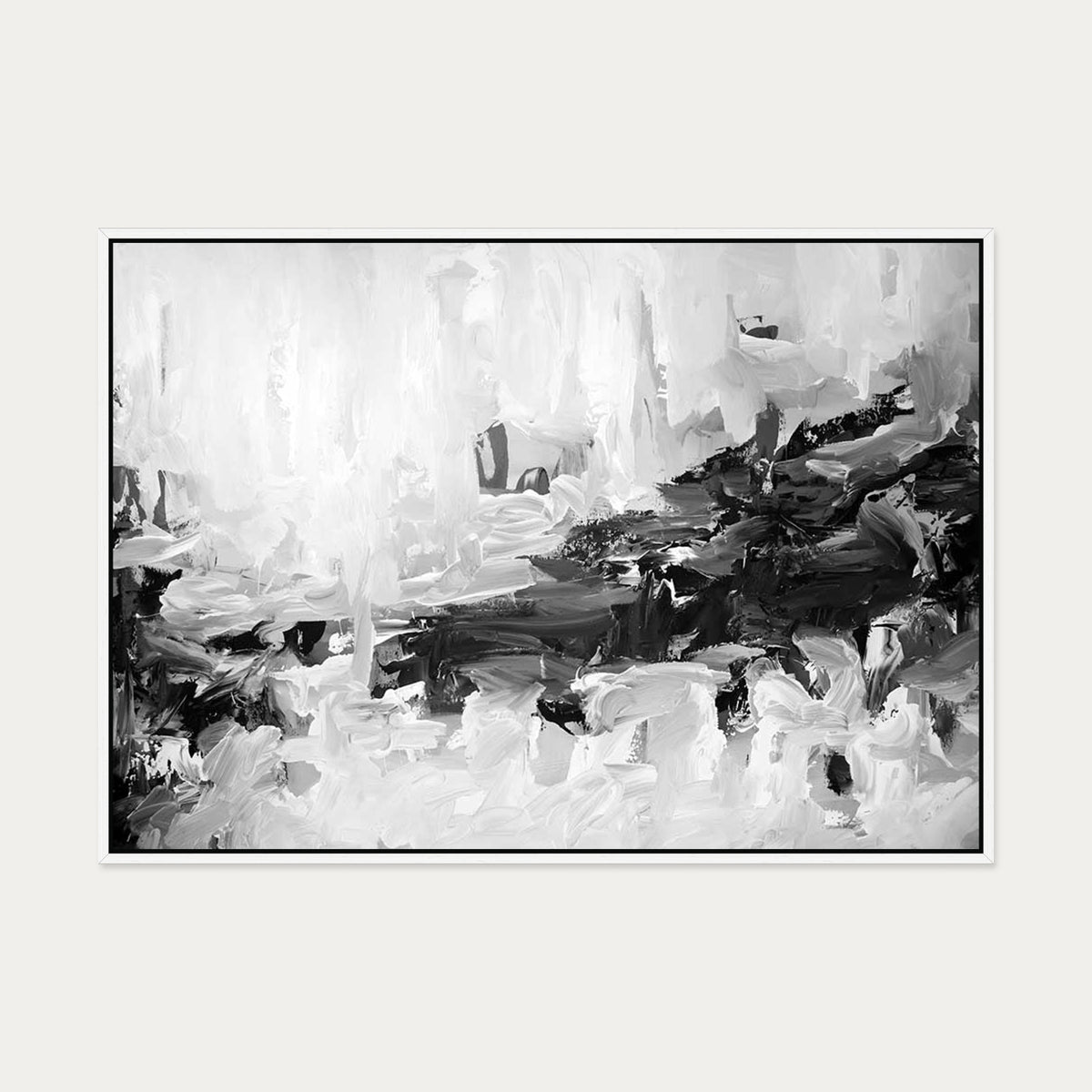 Abstract 441 Canvas Art — 70 x 100 cm — White Frame