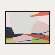 Abstract Jungle Canvas Art — 50 x 70 cm — Black Frame