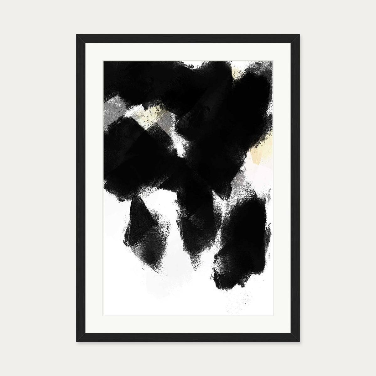 Monochrome Shades Art Print — 50 x 70 cm — Black Frame