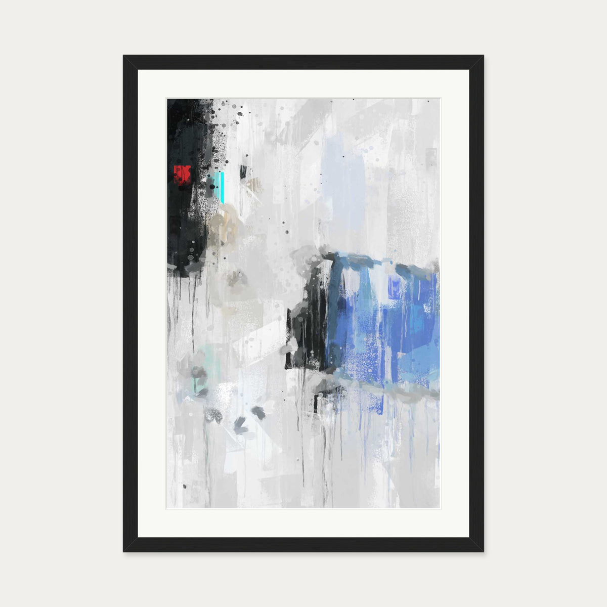 Abstract Textures Art Print — 50 x 70 cm — Black Frame