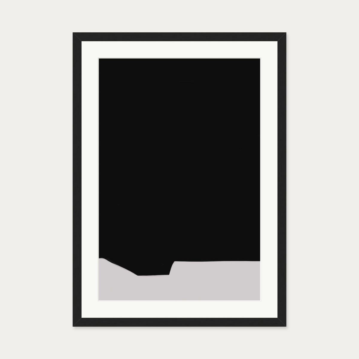 Black Minimal Design Art Print — 50 x 70 cm — Black Frame