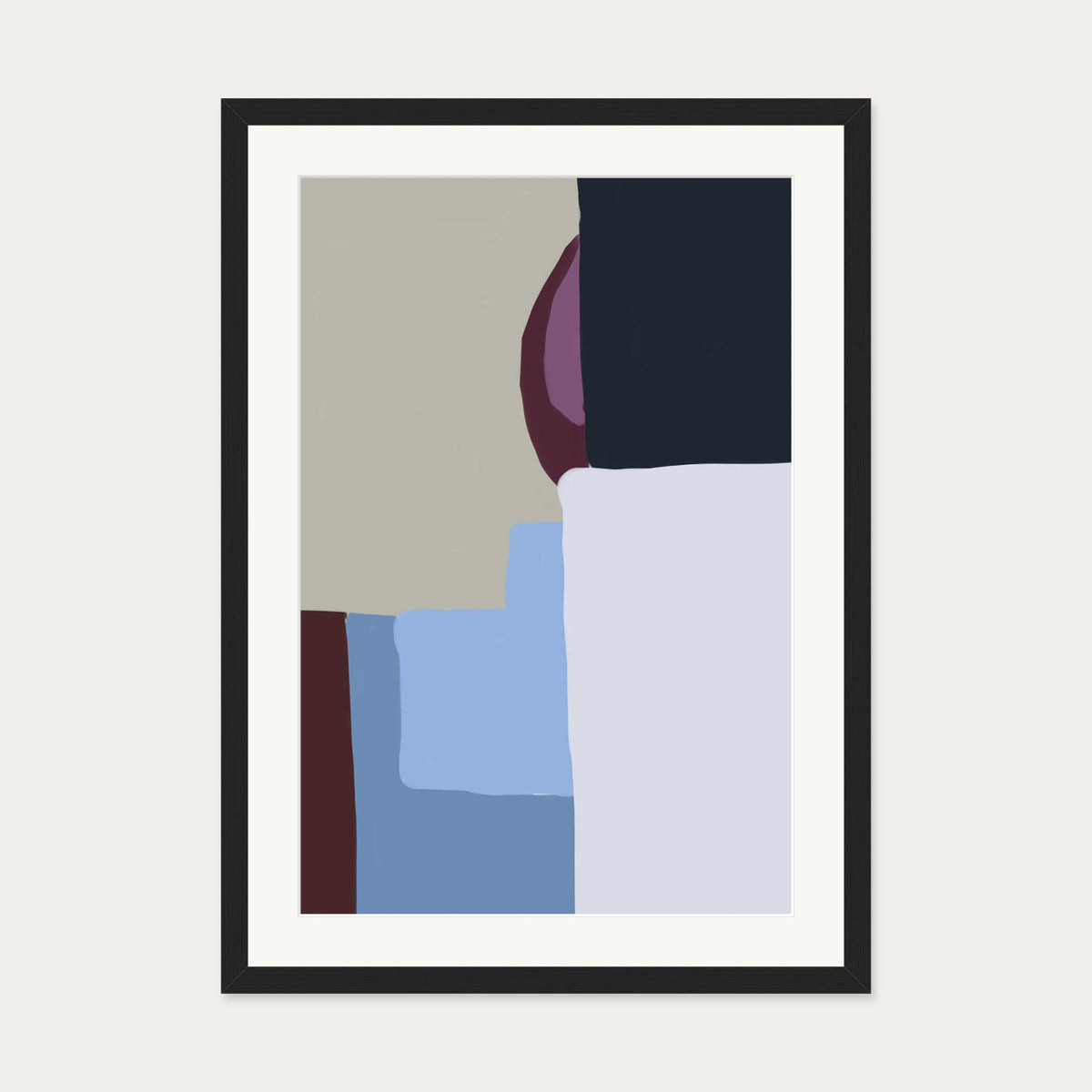 Abstract Geometry Art Print — 50 x 70 cm — Black Frame