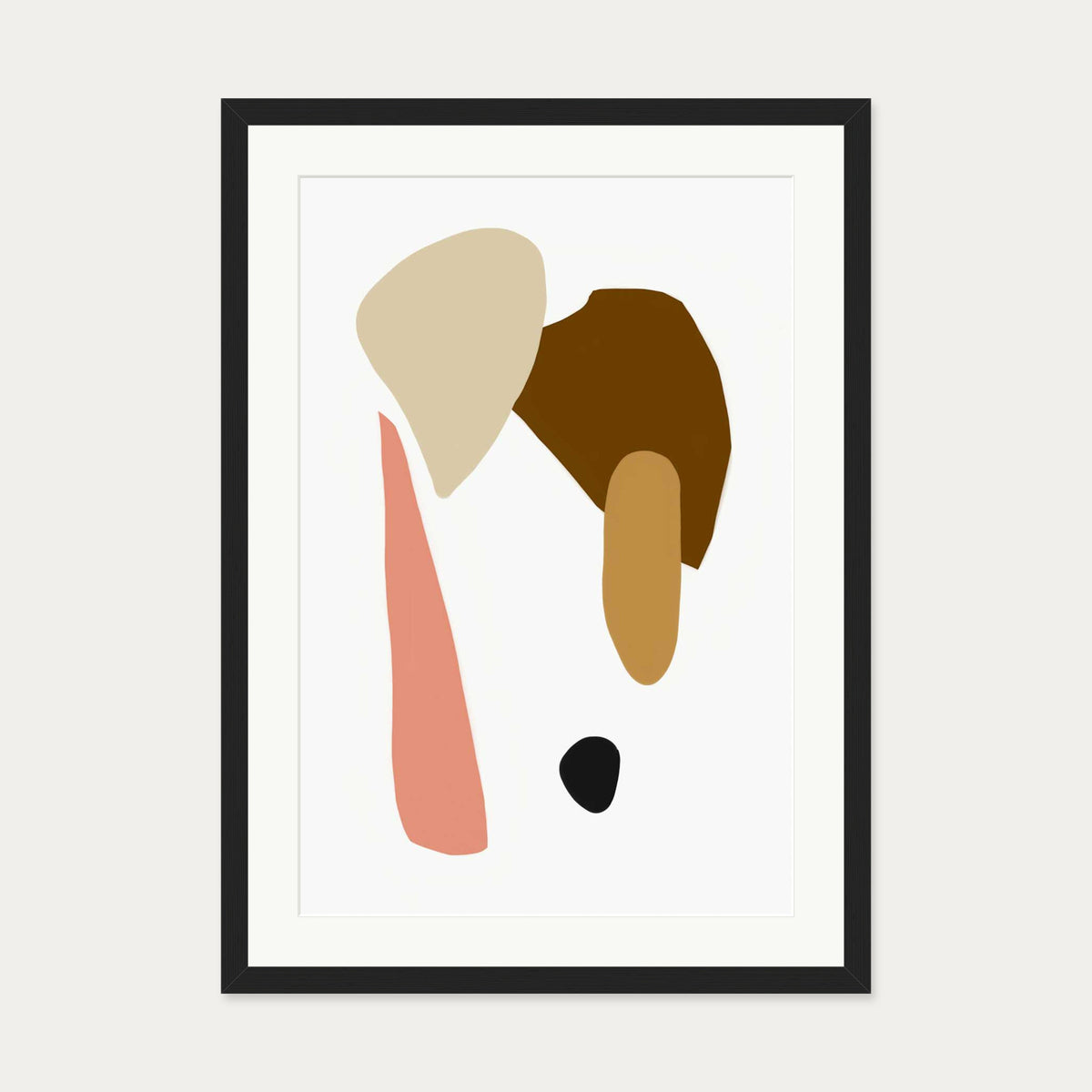 Bohemian Tones Art Print — 50 x 70 cm — Black Frame